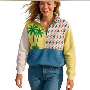 Rare Aviator Nation Lightning Bolt Quarter-Zip